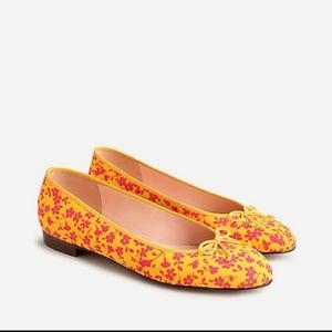 J Crew Kiki Ballet Flats in tossed bouquet